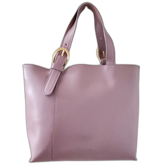 Furla Purple Leather Purse Handbag with Dust Bag - Picture 1 of 11
